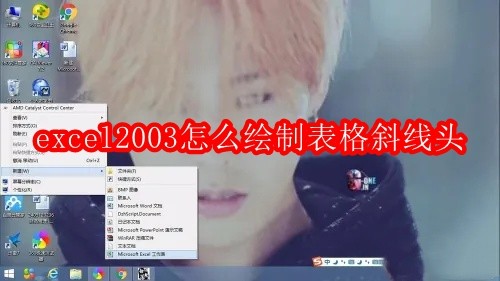 excel2003怎么绘制表格斜线头