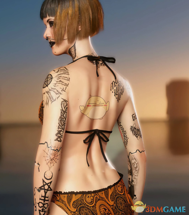 《赛博朋克2077》夏日之恋系带泳衣MOD