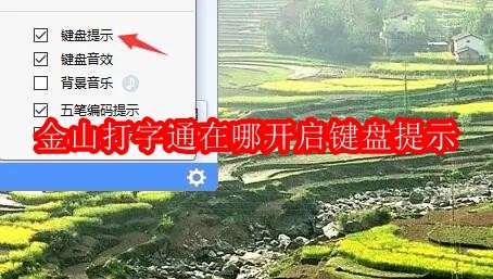 金山打字通在哪开启键盘提示