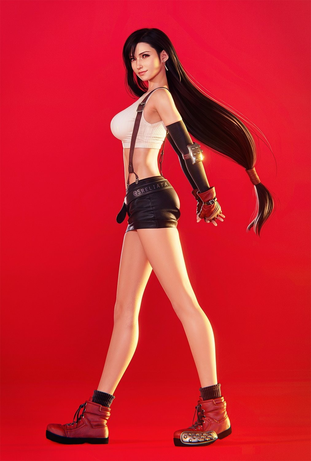 《最终幻想7》蒂法新3D美图 穿GTA6女主服装更性感迷人