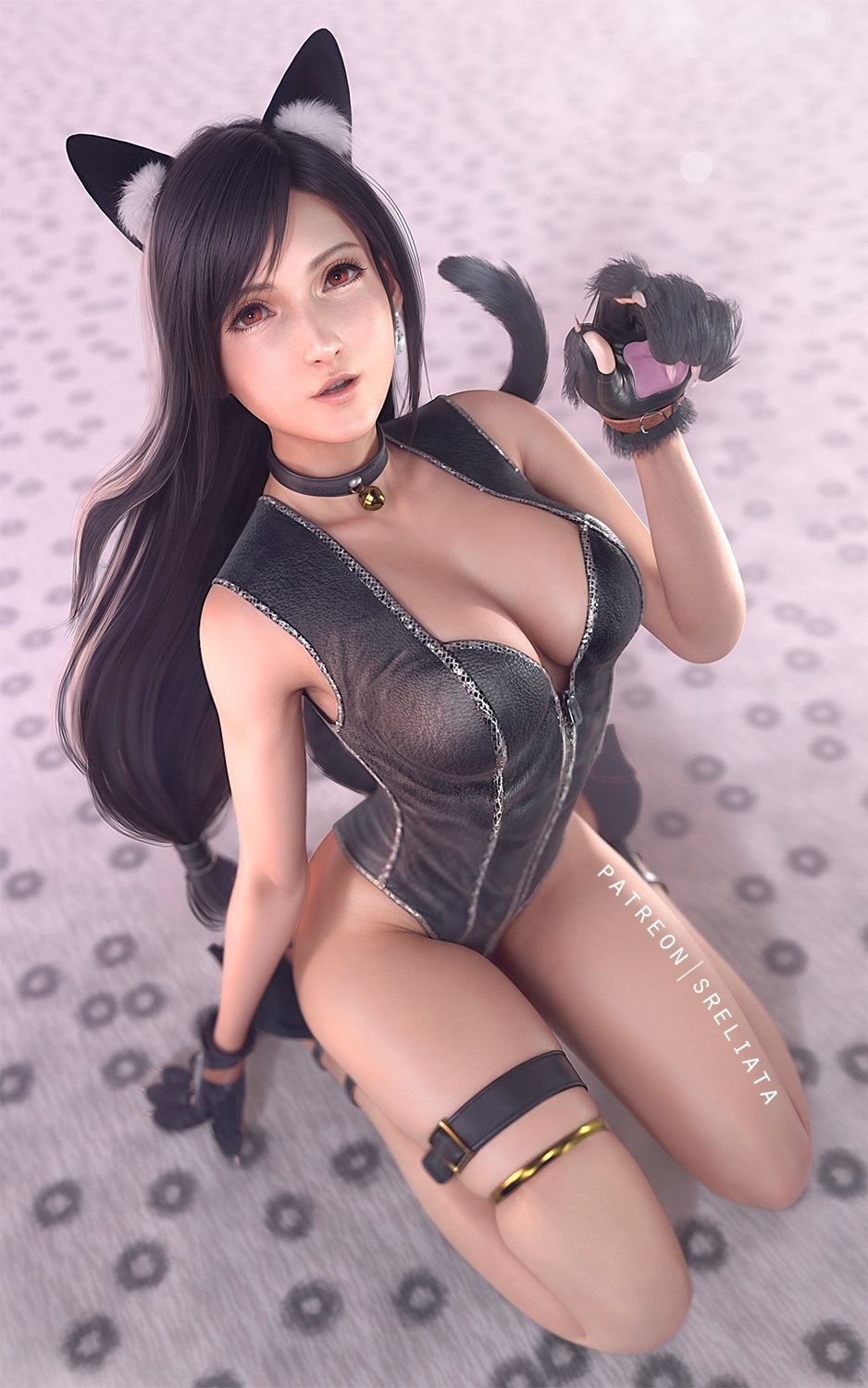 《最终幻想7》蒂法新3D美图 穿GTA6女主服装更性感迷人