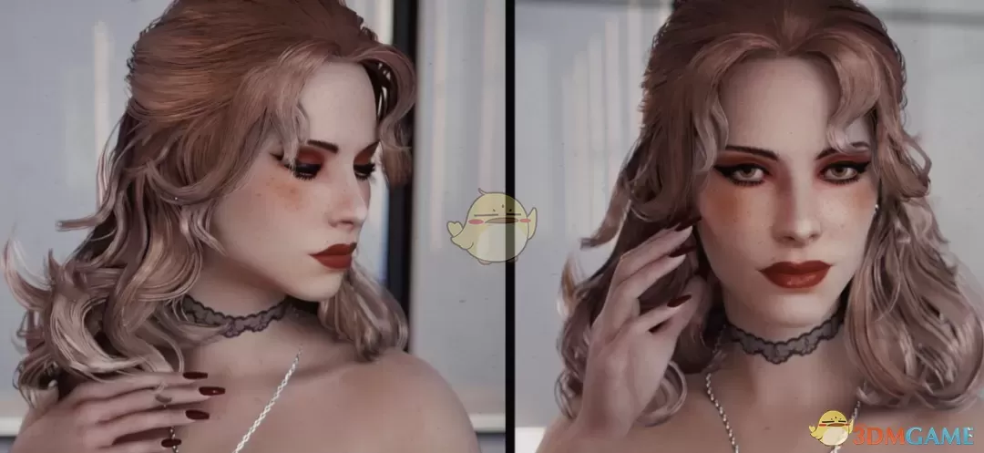 《赛博朋克2077》玫瑰波浪卷发MOD