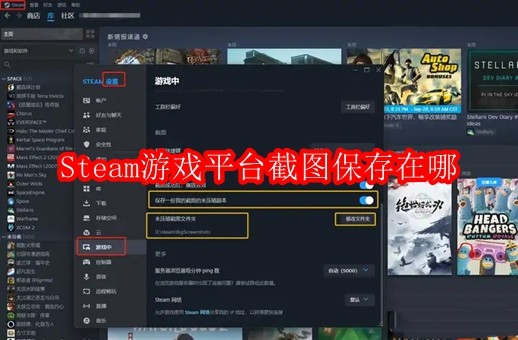 Steam游戏平台截图保存在哪