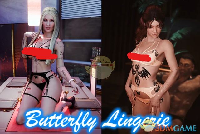 《赛博朋克2077》性感蝴蝶内衣MOD