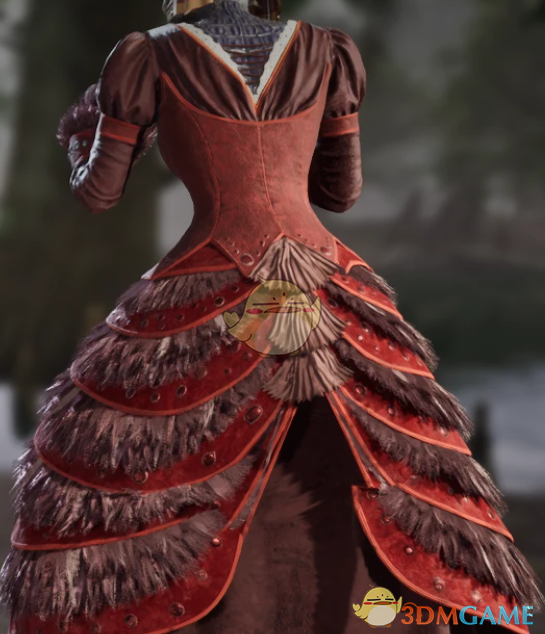 《上古卷轴4:湮灭重制版》红色华丽礼服MOD