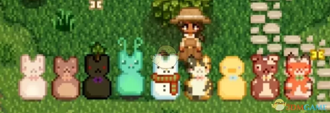 《星露谷物语》可爱的动物稻草人MOD