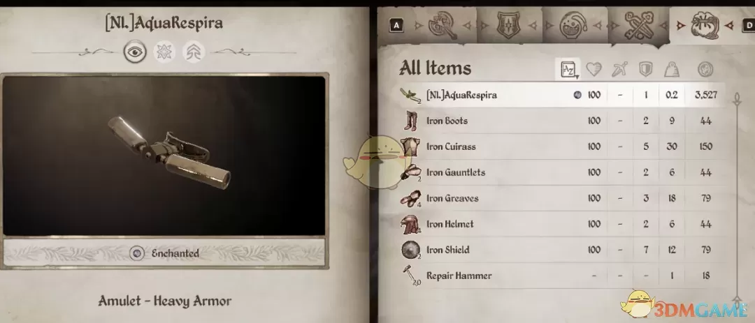 《上古卷轴4：湮灭重制版》水下呼吸器MOD