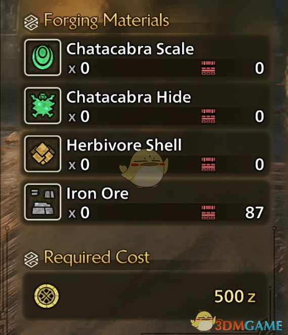《怪物猎人：荒野》锻造材料要求为零MOD