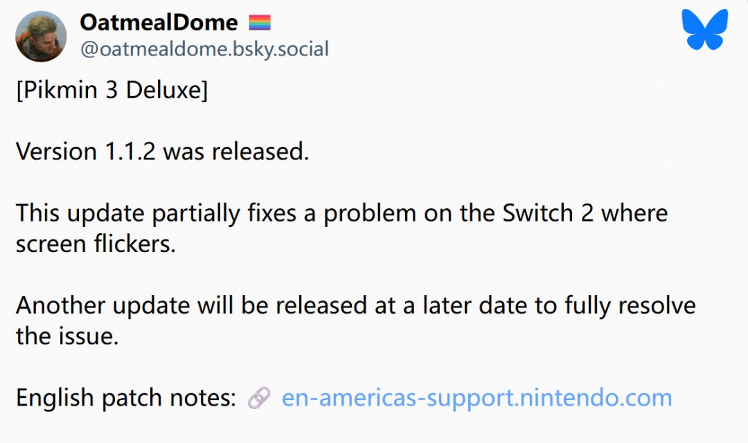 Switch多款第一方游戏迎来补丁 以兼容Switch 2