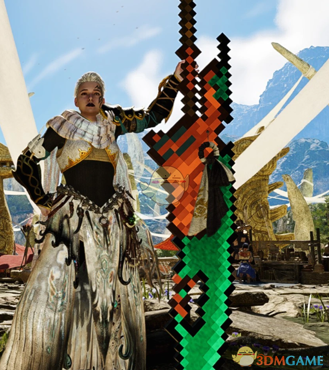 《怪物猎人：荒野》我的世界风格的希望大剑MOD