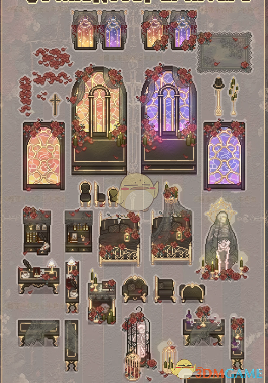 《星露谷物语》哥特式玫瑰家具包MOD