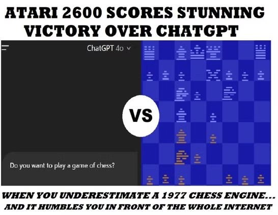 老狗也有几颗新牙 ChatGPT在国际象棋比赛中不敌雅达利2600