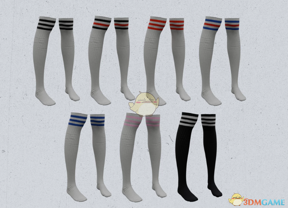 《赛博朋克2077》纯色过膝袜MOD