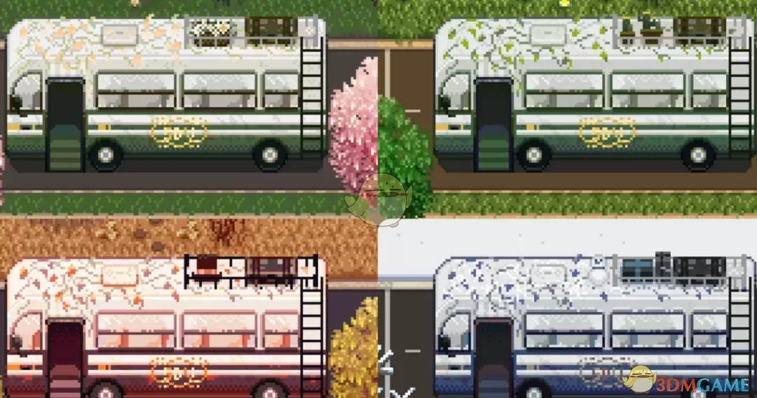 《星露谷物语》季节性复古巴士MOD