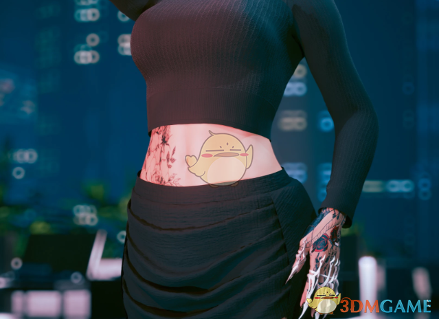 《赛博朋克2077》褶皱半身裙MOD