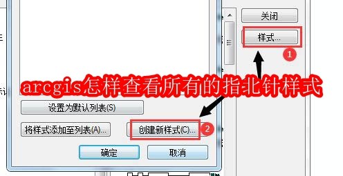 arcgis怎样查看所有的指北针样式