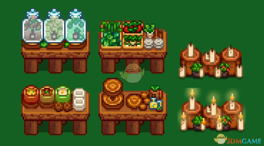 《星露谷物语》HxW森林咖啡厅家具包MOD
