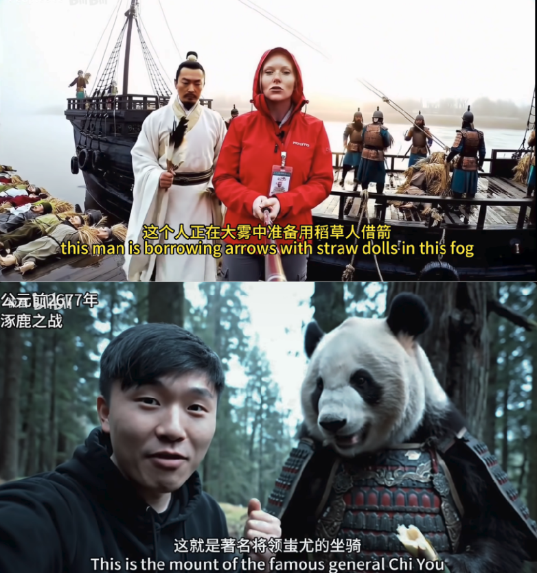 你是說(shuō)，AI讓哥倫布變成網(wǎng)紅，然后跟印第安人談笑風(fēng)生？