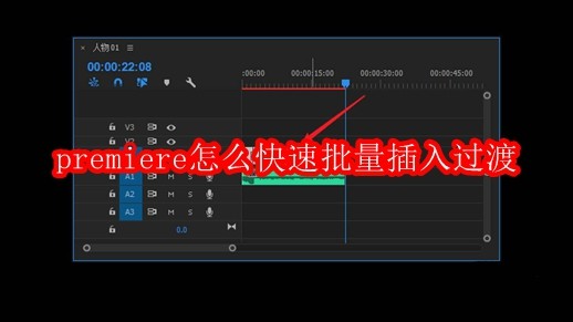 premiere怎么快速批量插入过渡