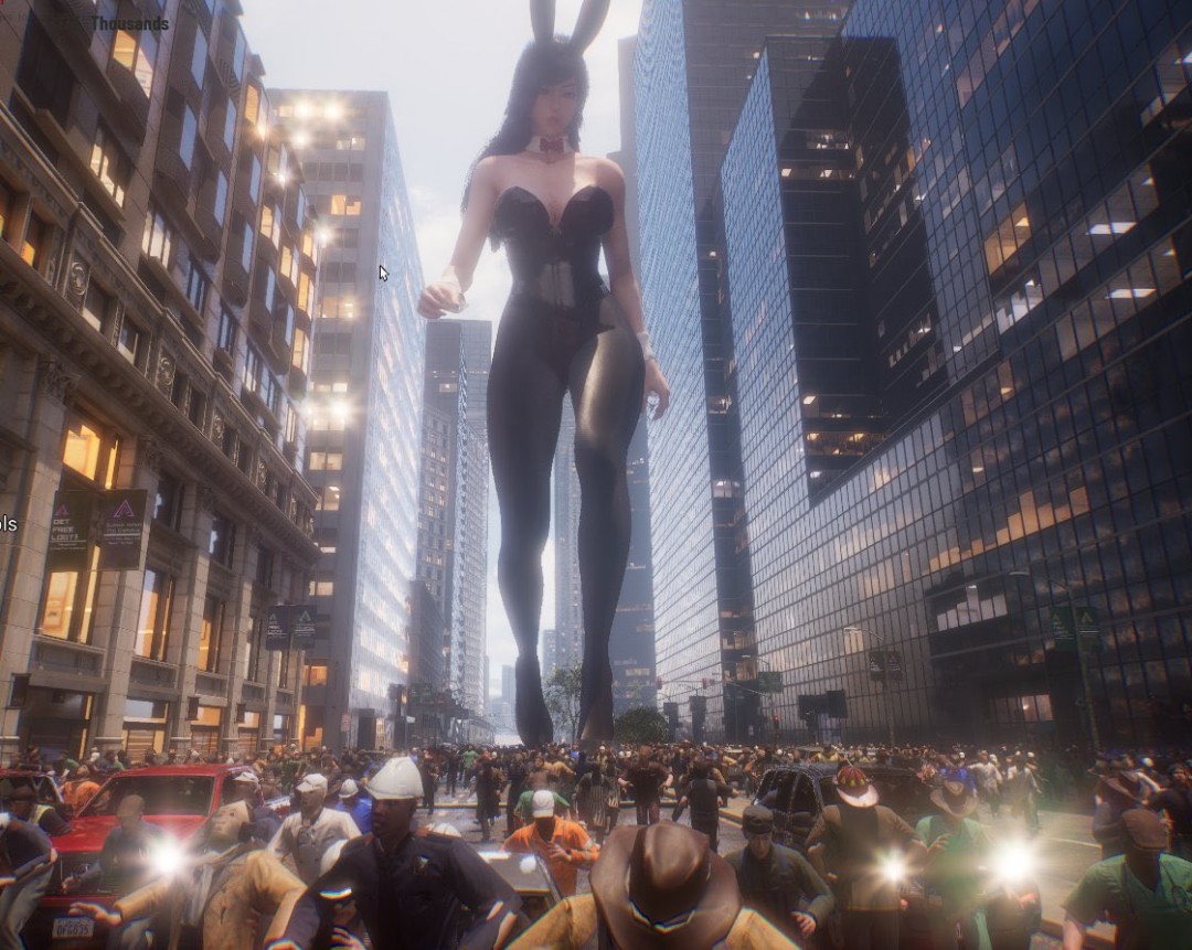 巨大娘蹂躏城市！虚幻5《Giantess Playground》开发中、支持VR