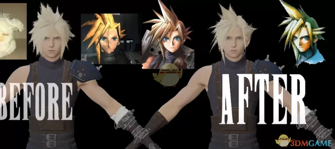 《最终幻想7:重生》克劳德的经典原始发型MOD