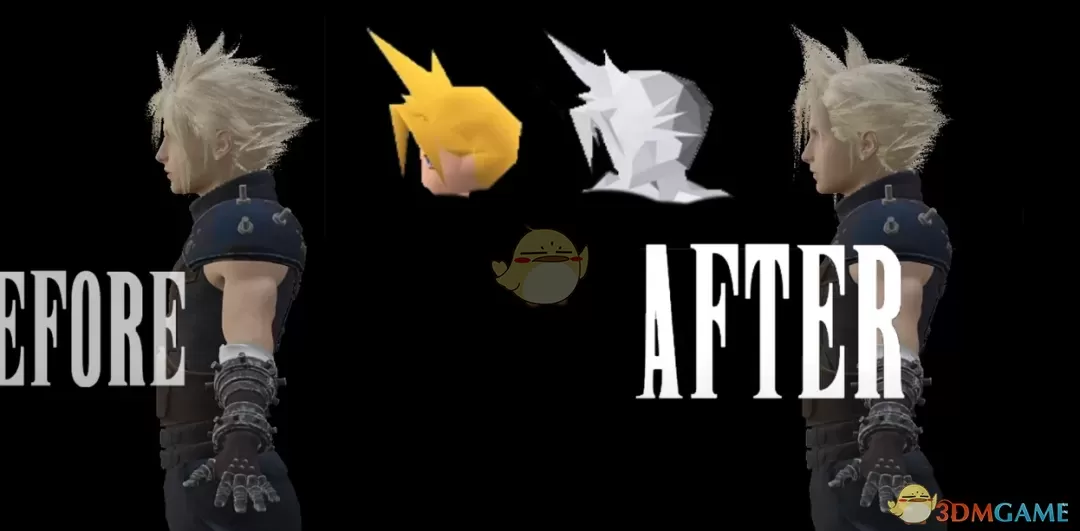 《最终幻想7:重生》克劳德的经典原始发型MOD