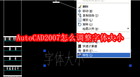 AutoCAD2007怎么调整字体大小