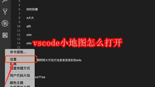 vscode小地图怎么打开
