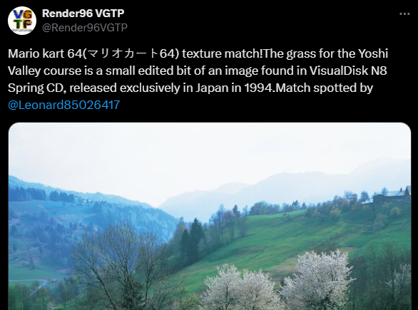 高玩都在忙这个 老外找到《马里奥赛车64》难辨草地纹理原型