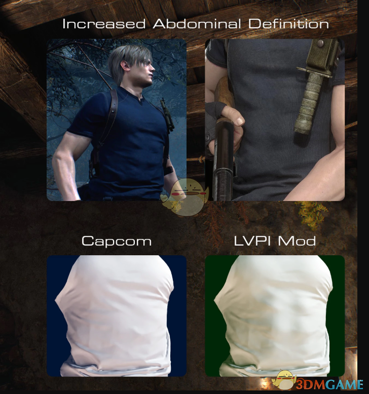 《生化危机4：重制版》里昂的身体改进MOD