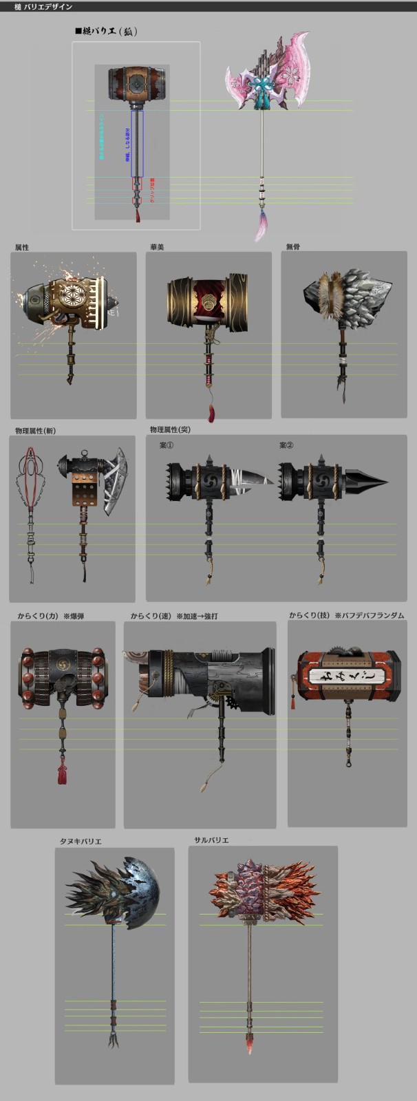 帅的不行！曝《狂野之心S》大量武器怪物设定图！