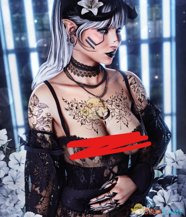 《赛博朋克2077》蕾丝连体内衣MOD