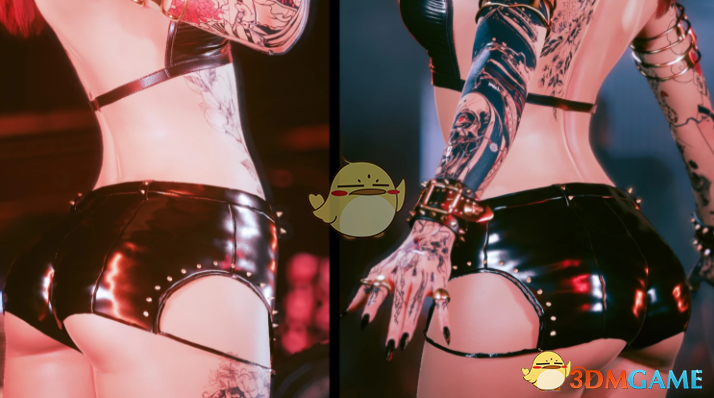 《赛博朋克2077》性感皮革短裤MOD