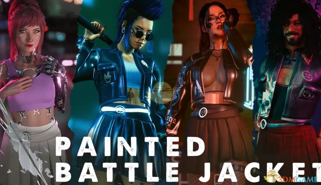 《赛博朋克2077》NxB彩绘皮革战斗夹克MOD