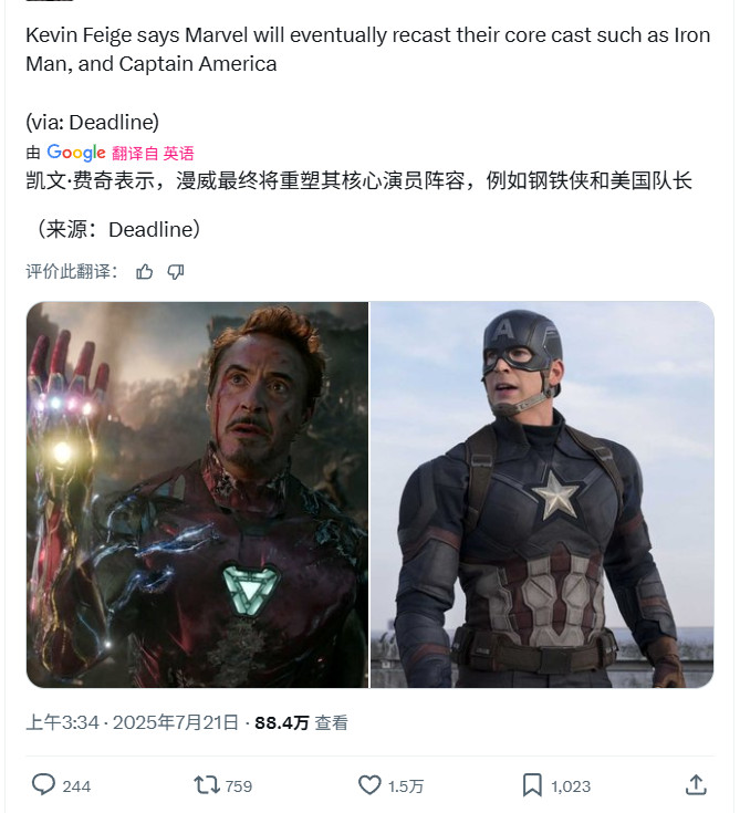 漫威大換血！《復(fù)聯(lián)6》后鋼鐵俠、美隊(duì)等所有角色重新選角