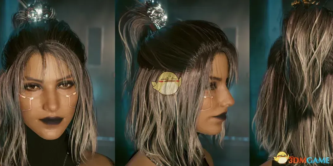 《赛博朋克2077》马尾辫发型包MOD