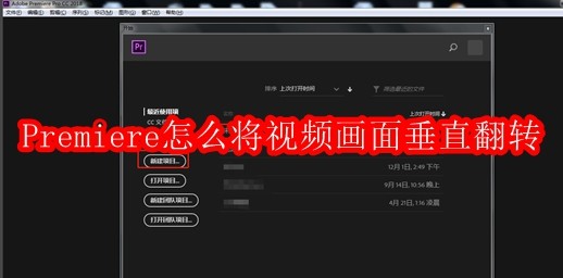 Premiere怎么将视频画面垂直翻转