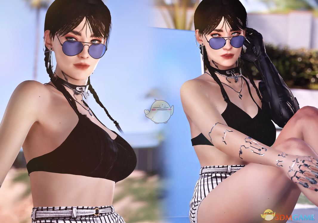 《赛博朋克2077》海报女郎比基尼MOD