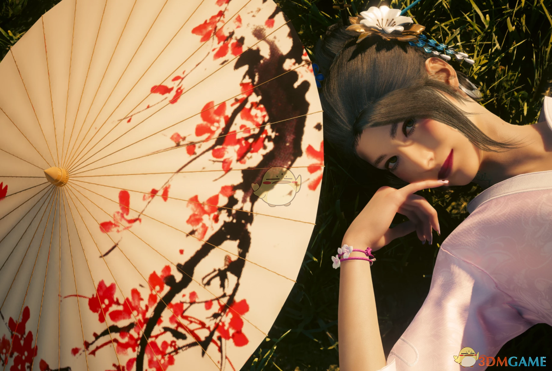 《赛博朋克2077》中式古风油纸伞MOD