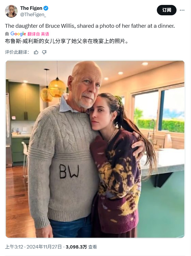 令人哀叹！70岁的布鲁斯·威利斯已无法说话和走路