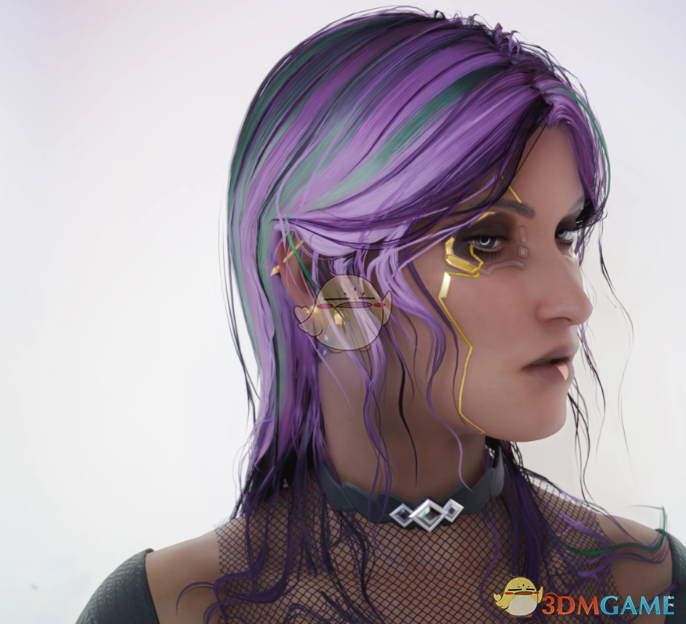 《赛博朋克2077》绣球花多色发型MOD