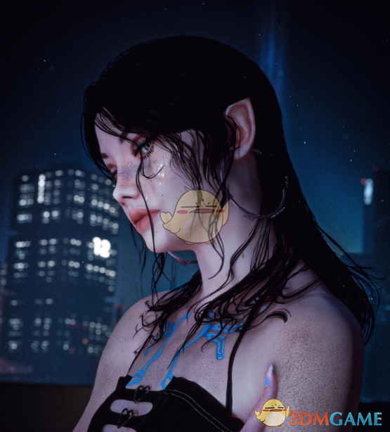 《赛博朋克2077》绣球花多色发型MOD