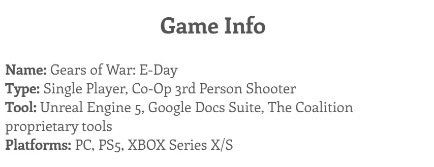 《战争机器:事变日》可能登陆PS5