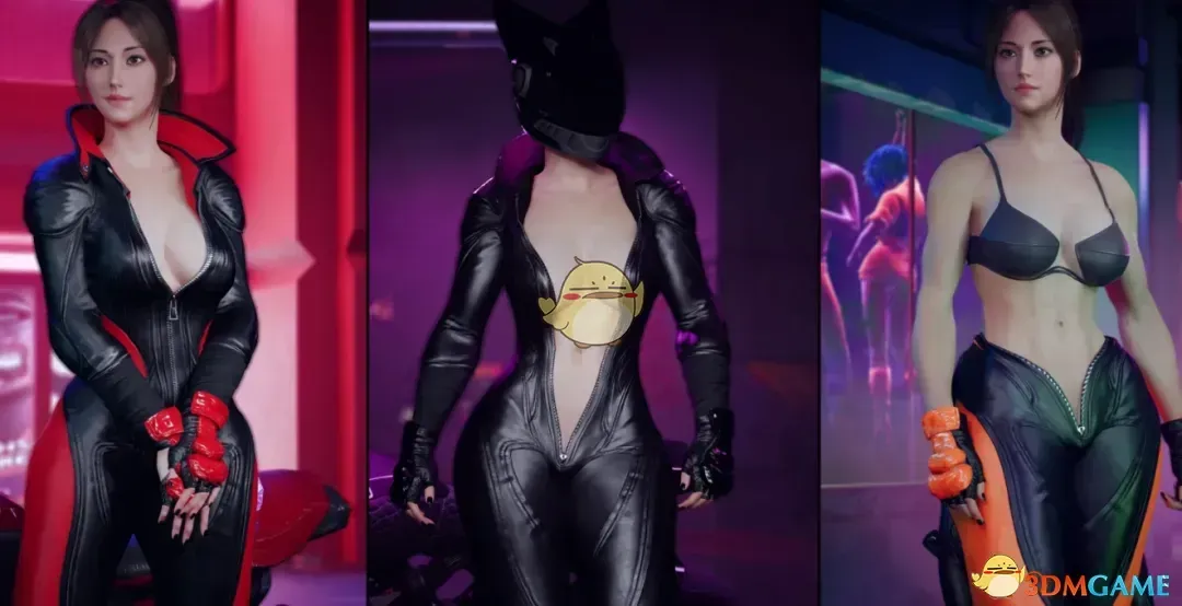 《赛博朋克2077》机车少女服装MOD