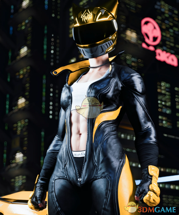 《赛博朋克2077》机车少女服装MOD