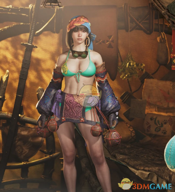 《怪物猎人：荒野》杰玛的性感火蹈服装MOD