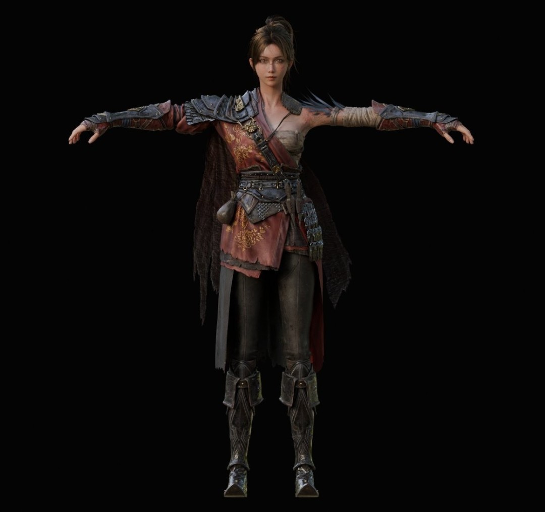 《明末：渊虚之羽》女主3D渲染模型 美艳不可方物