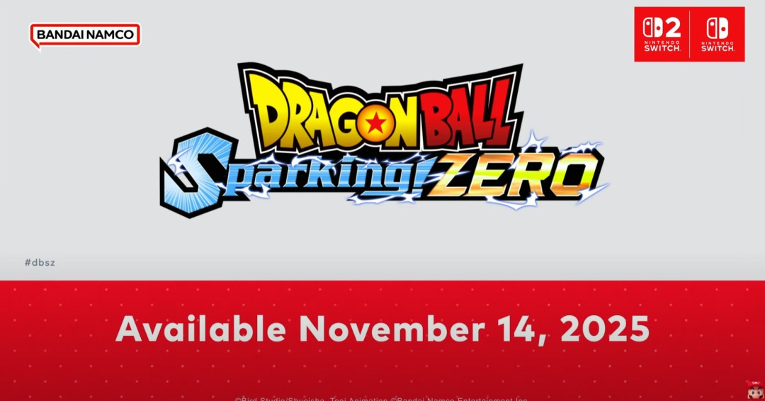 任天堂直面会：《七龙珠 电光炸裂！ZERO》11 月 14 日登陆 Switch 2 和 Switch