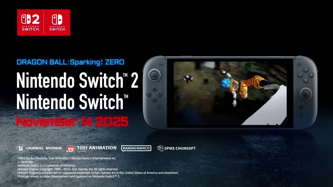 任天堂直面会：《七龙珠 电光炸裂！ZERO》11月14日登陆Switch 2和Switch