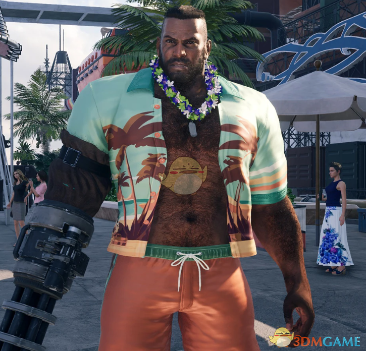 《最终幻想7:重生》巴雷特的沙滩度假休闲装MOD